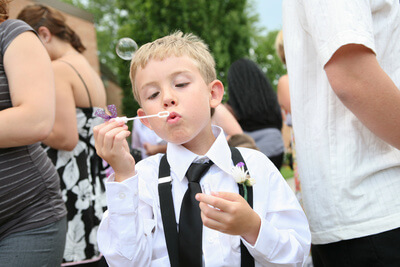 kid wedding bubble