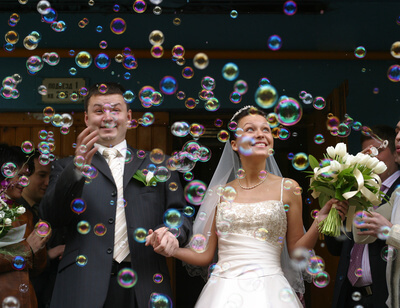 wedding party bubbles